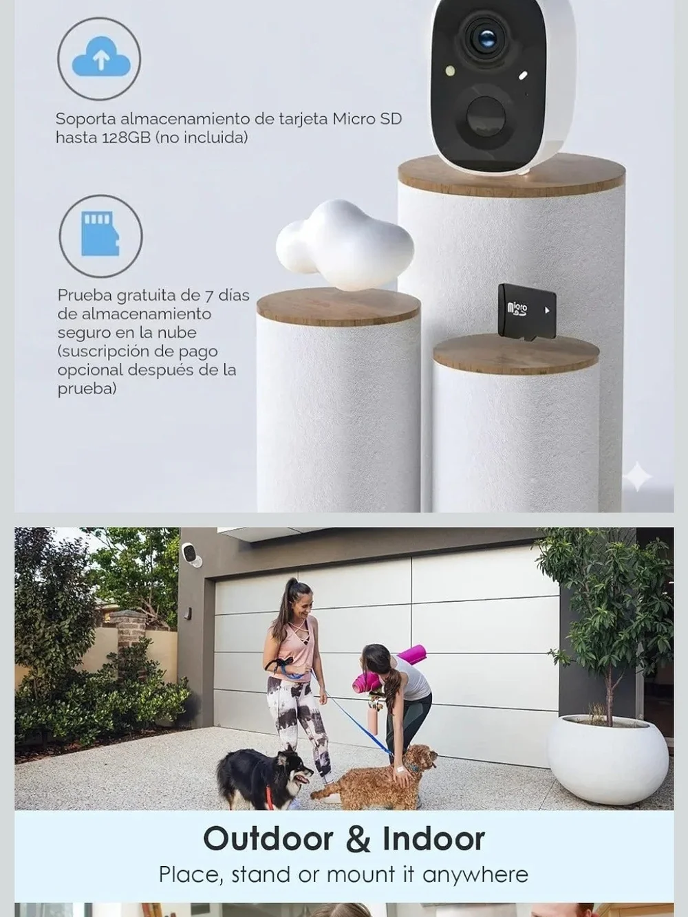 Wireless Smart Battery Cameras - White (Twin Pack)
